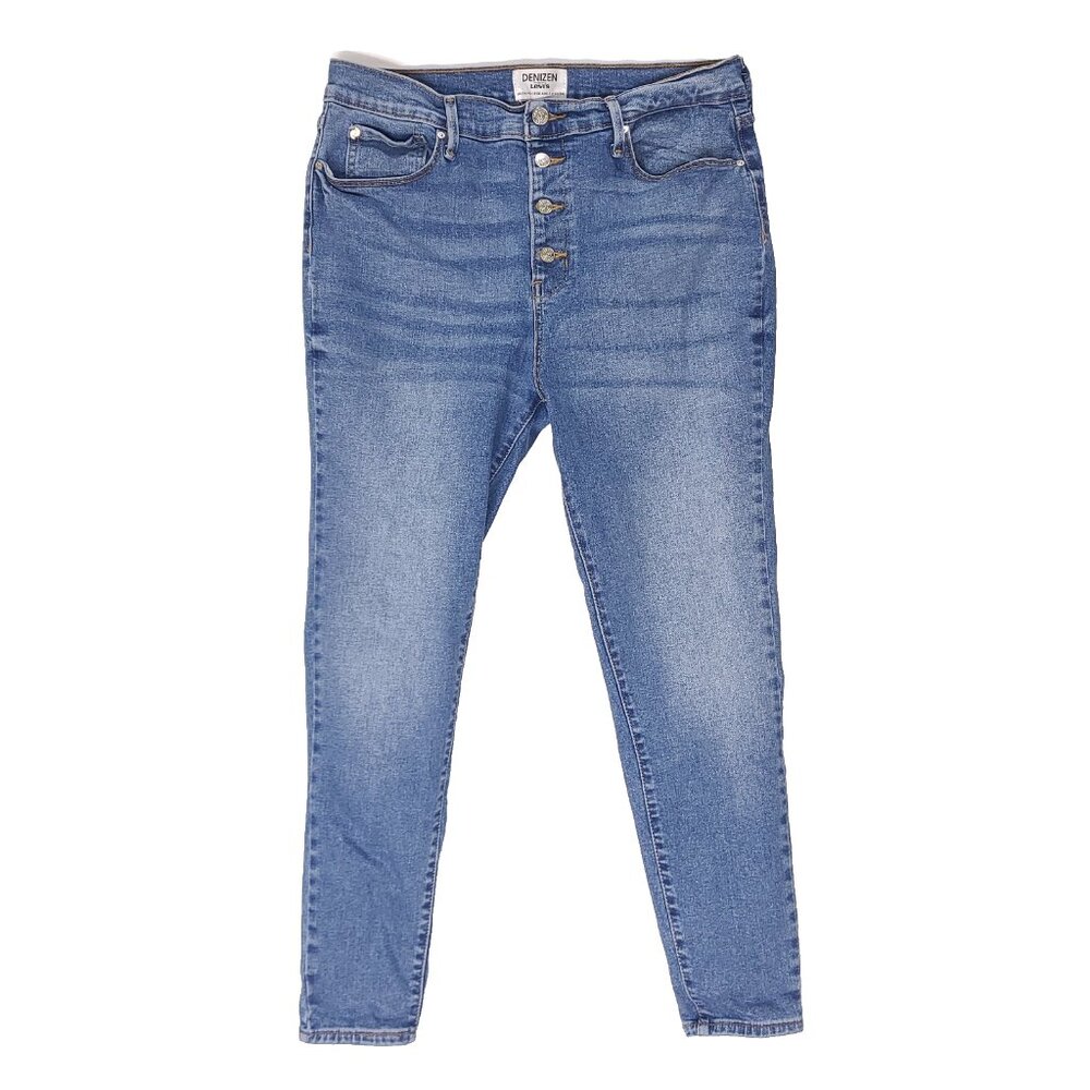 Levi's Denizen Ultra high-rise Skinny sz 13 / 32W Button Fly Stretch Denim Ankle